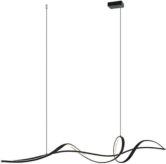 Zambelis Lights LED Κρεμαστό Φωτιστικό Μαύρο 140x23x226εκ.