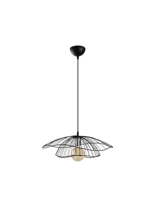 Megapap Yildo Lustră Negru Rețea cu Dulie E27 50x111cm.