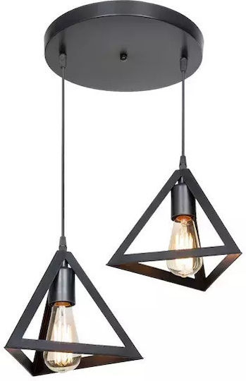 Pakketo Kecha Κρεμαστό Φωτιστικό Μαύρο 50x50x60εκ.