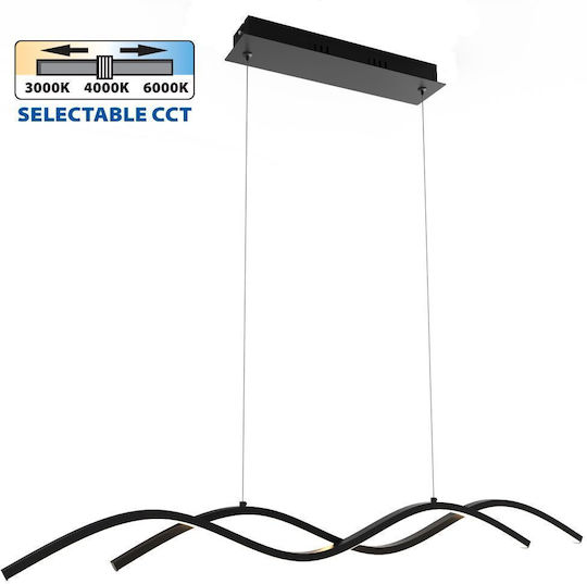 Vivalux LED Κρεμαστό Φωτιστικό Μαύρο 8x88x120εκ. Vivalux LED Κρεμαστό Φωτιστικό Μαύρο 8x88x120εκ.