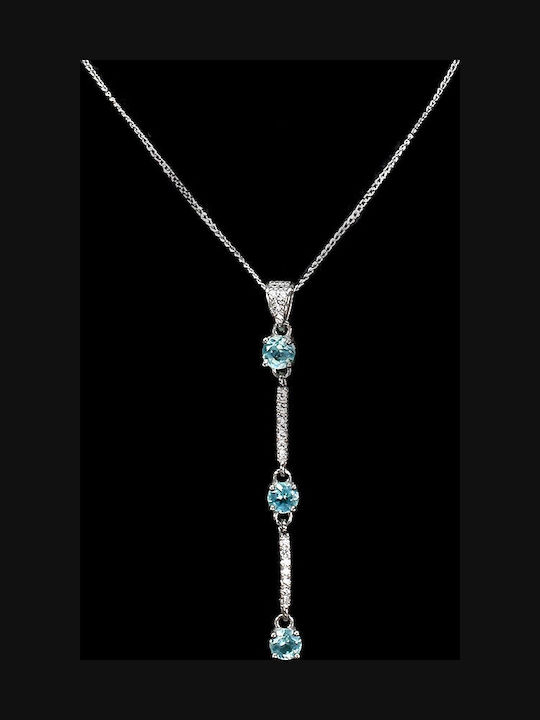 925 Silver Necklace Natural Apatites Beautiful 15
