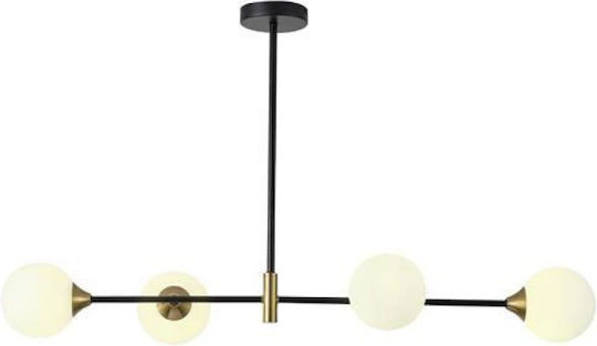 Eurolamp Orba Κρεμαστό Φωτιστικό Μαύρο 100x57εκ.