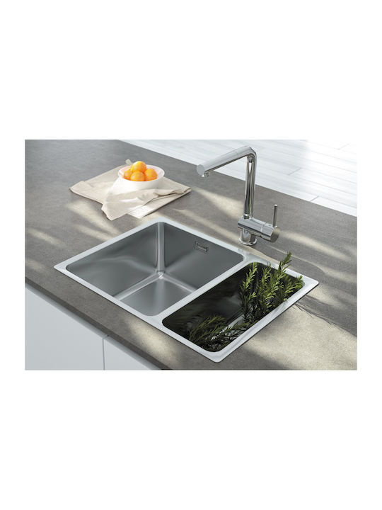 Deante Chiuvetă Sub Masă Inox Satinat cu Baterie M58xL44cm Gri
