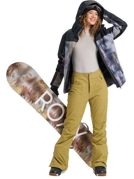 Roxy Diversion ERJTP03298-TMG0 Women's Trousers for Ski & Snowboard Beige