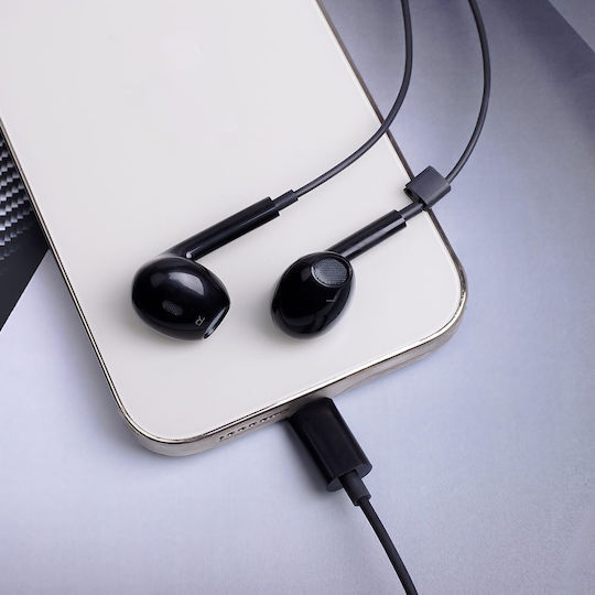 Maxlife In-ear Handsfree Headphones with Connector USB-C Black