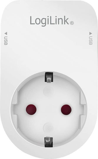 LogiLink Un singur soclu cu 2 USB-A