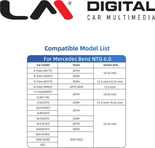LM Digital Αντάπτορας Carplay & Android Auto Αυτοκινήτου για Mercedes Benz