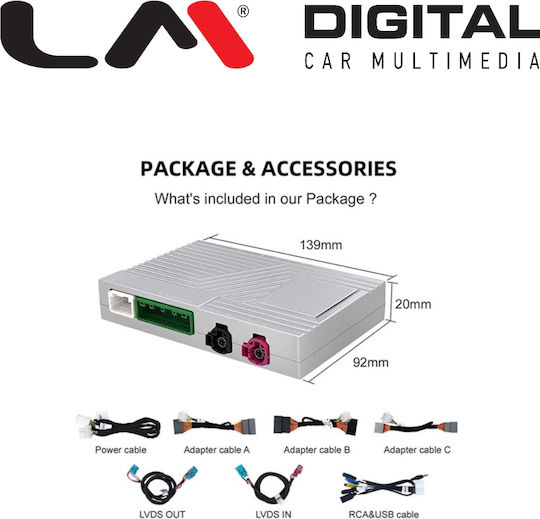 LM Digital Car Carplay & Android Auto Adapter for Rover