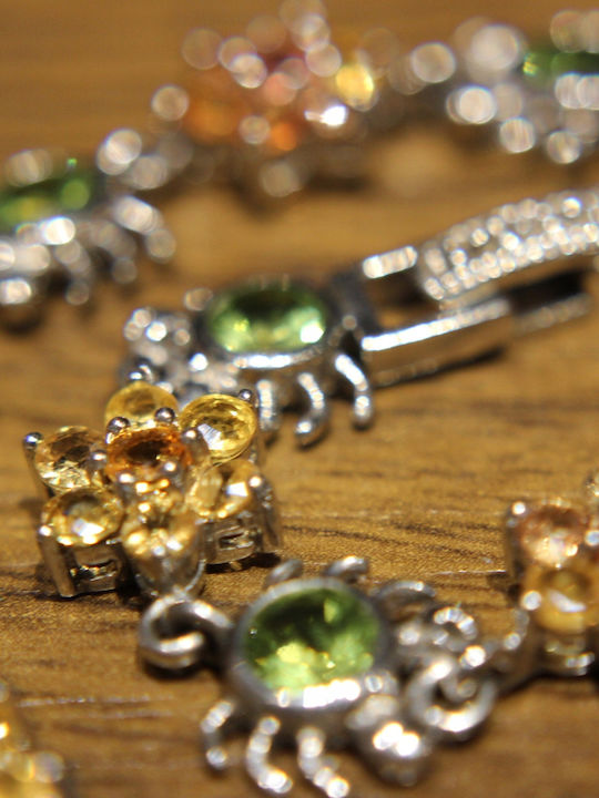 Songea Inna Silver Bracelet Sapphires Olivines