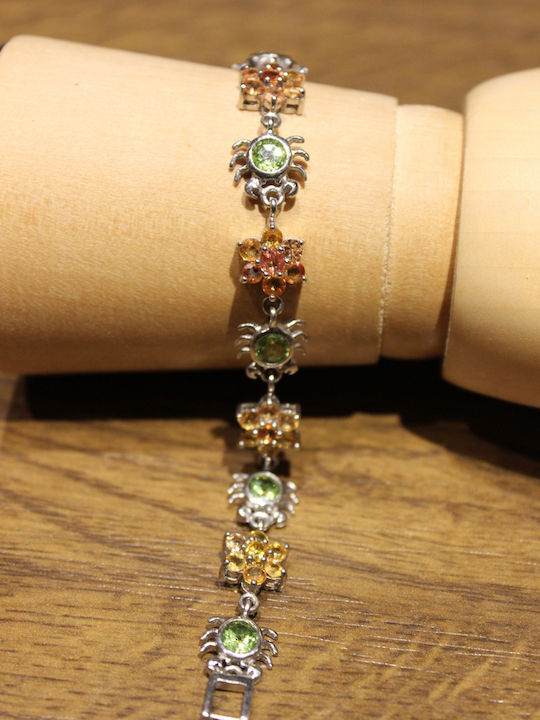 Songea Inna Silver Bracelet Sapphires Olivines