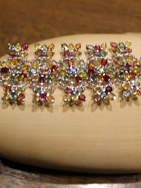 Silver Bracelet Natural Sapphires Certificate 1