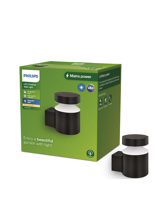 Philips Laven Iluminat Exterior Montat Pe Perete Led Încorporat IP44 6W Cu Lumină Alb Cald