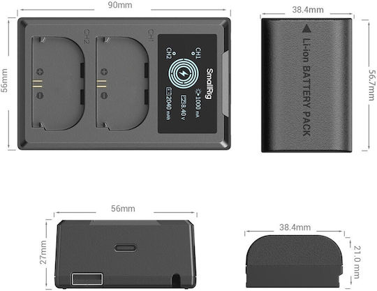 SmallRig Φορτιστής Μπαταρίας Kit Συμβατός με Canon