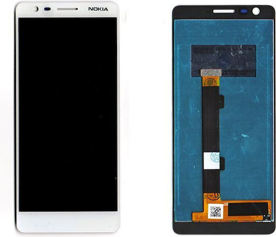 Οθόνη Grade A mit Touchscreen für Nokia 3.1 (Weiß)