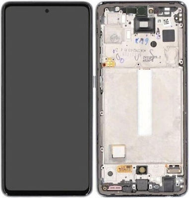 Οθόνη OLED mit Touch-Mechanismus und Rahmen für Galaxy A52s (Schwarz)