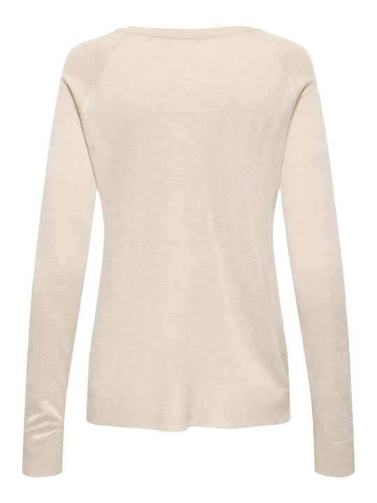 Vienna Damen Pullover mit V-Ausschnitt Beige