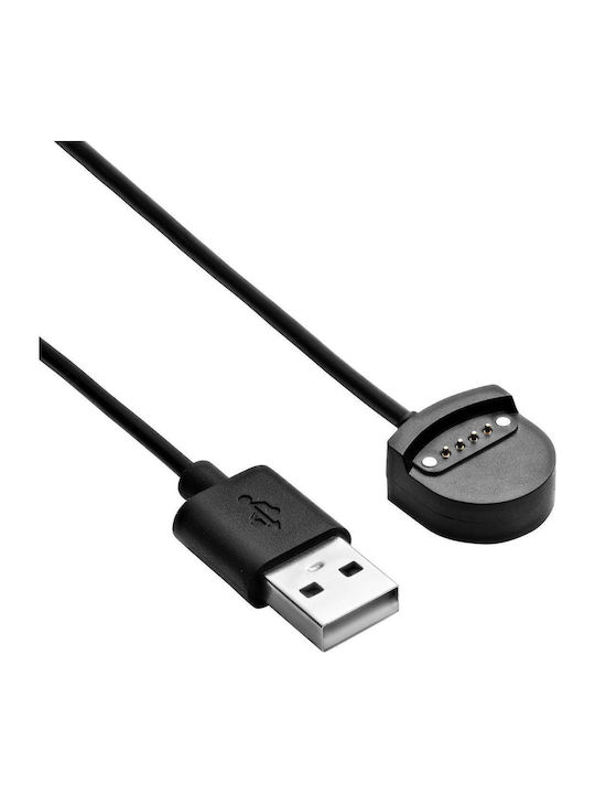 Akyga Charging Cable Φορτιστής για Ticwatch S, Ticwatch E Μαύρος
