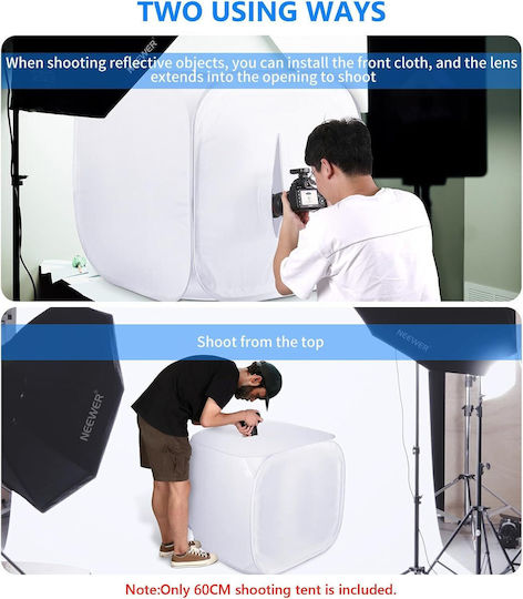 Neewer 60 X 60cm Fotobox Studio Shooting Zelt Lichtwürfel Diffusions Softbox Kit