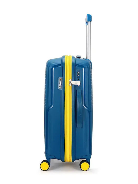 Amber Large Hard Travel Suitcase with 4 Wheels Height 75cm