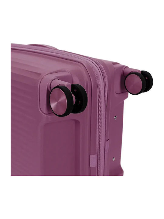 Amber Forecast Hard Travel Suitcases Purple with 4 Wheels Set of 3 Pieces