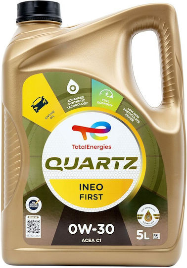 Total Quartz Ineo First Синтетичен Масло за Автомобили 0W-30 5лт 183106