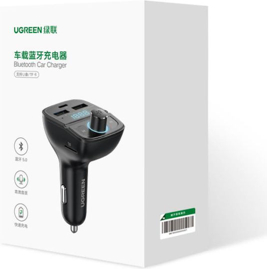 Ugreen FM Transmitter Αυτοκινήτου CD229 με MicroSD / Bluetooth