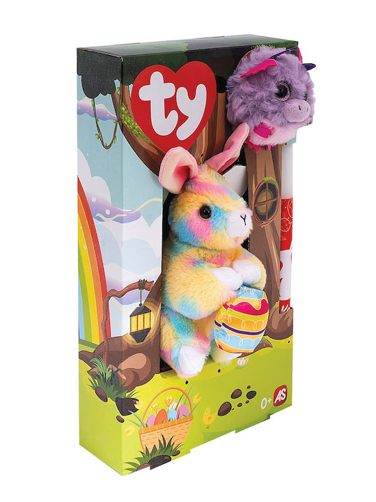Easter Candle with Toy Beanie Boos 15cm & Plush Beanie Balls Assortment of Designs 1pc for 0+ Years AS