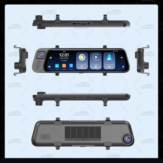 Set Oglinzi cu Camera DVR Auto 1440P cu Ecran 9.66" & Camera de Marsarier