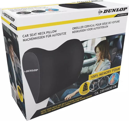 Dunlop Car Pillow Neck Support Pillow in Black Color 26868
