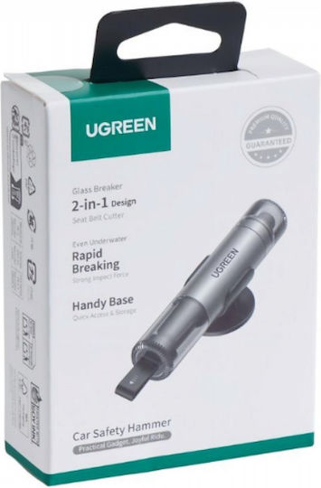 Ugreen Car Emergency Hammer With Seatbelt Cutter Gray