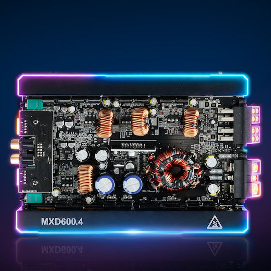Car Amplifier Vevor 4 Channel Bridgeable Car Amplifier Multichannel Stereo Amplifier Class D Max 4 X 420w at 4 Ohms 4 X 600w at 2 Ohms High Efficiency SUVs Pickups Off Road Vehicles
