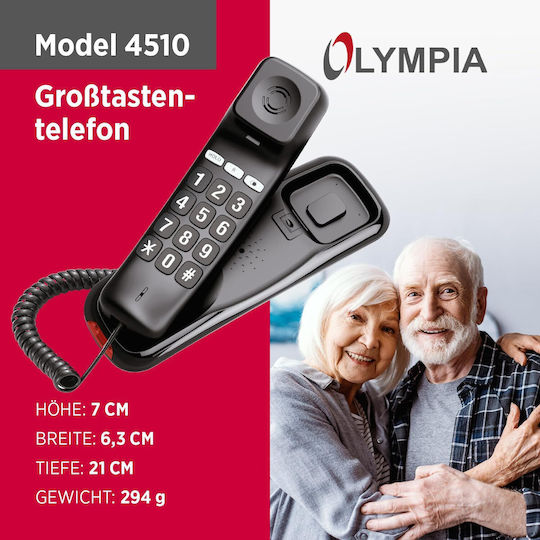 Olympia 4510 Жично Телефон Гондола За Възрастни Черен 2293