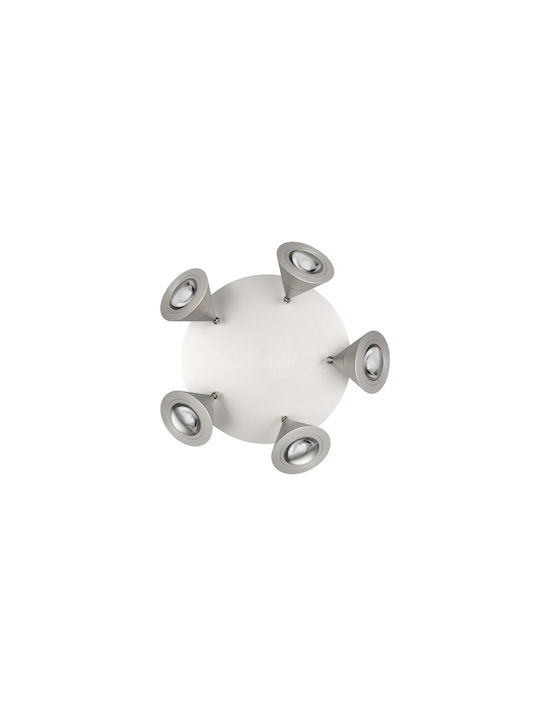 Trio Lighting Romeo Πλαφονιέρα Οροφής Γκρι με Ενσωματωμένο LED