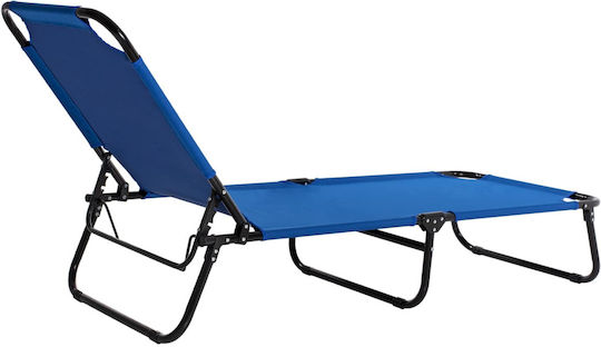Strandliege Schwarz Metallisch 59x27,5cm