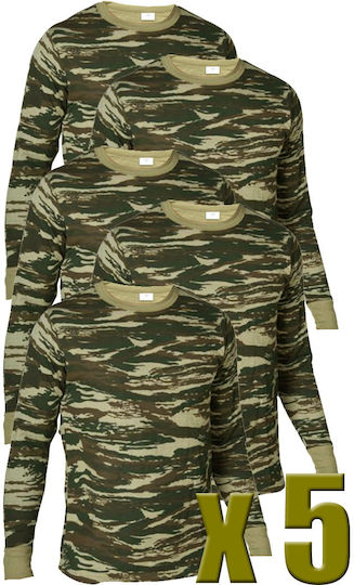 Army Set 5 Military Fleece Shirts Long Sleeve Camouflage 305t