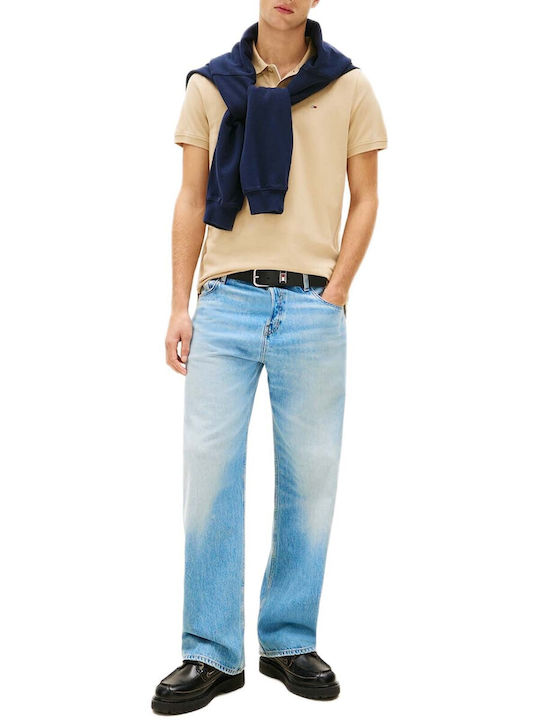TJM Polo Short Sleeve Beige Men's Blouse