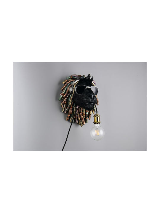 Trio Lighting Lamp Wall with Socket E27 Black 31.5x38x22.5cm