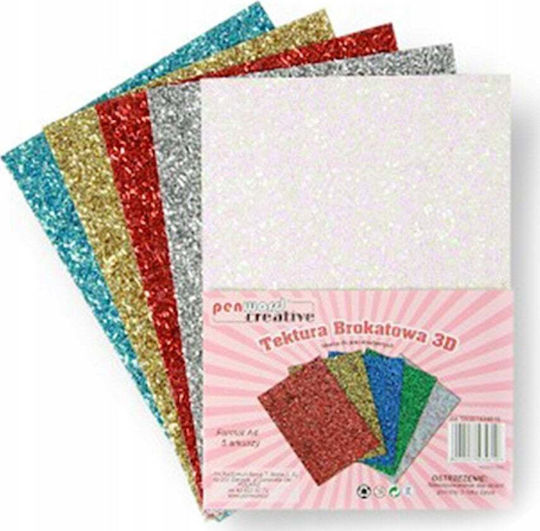 Teka Tektura A4 Glatte 3D Glitzer 5 Farben