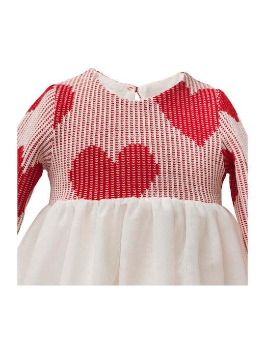 Children's Dress Long Sleeve Knitted Red