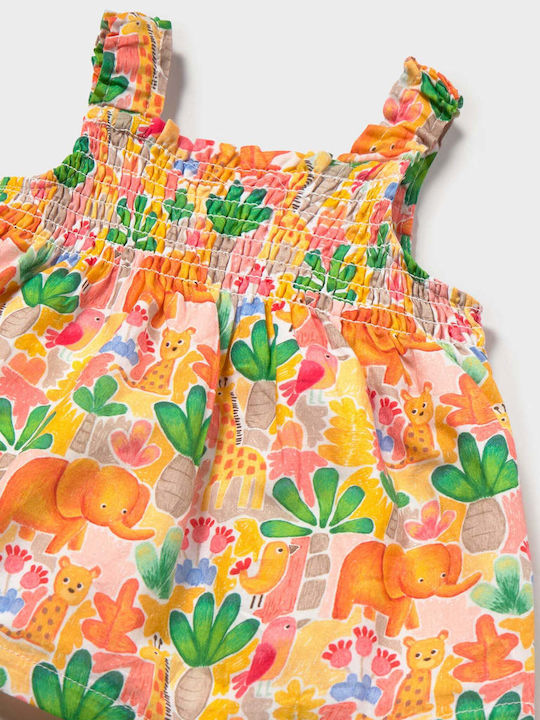 Girls Dress Sleeveless Mustard