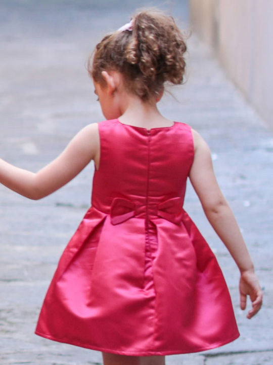 Rochie pentru Copii Fără mâneci Din tul Fuchsia
