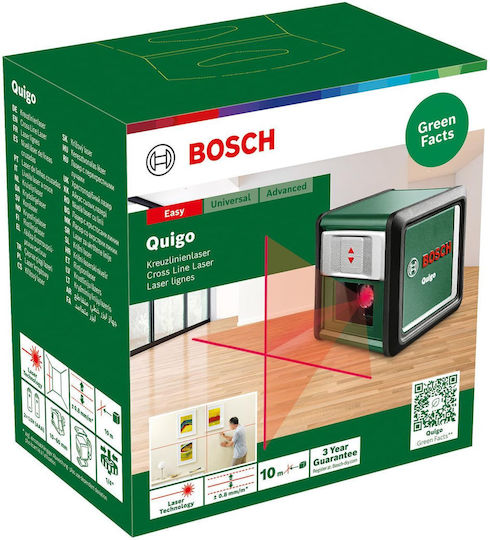 Bosch Quigo III Autonivelant Liniar Nivelă Laser Fascicul Roșu 1.5V
