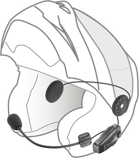 Interphone U-COM 8R Ενδοεπικοινωνία Μονή για Κράνος Μηχανής με Bluetooth