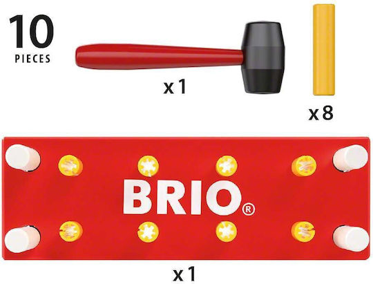 Brio Toys Παιχνίδι με Σφυράκι Pounding Bench για 12+ Μηνών