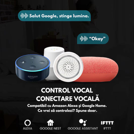 Contor de Energie Inteligent cu Siguranță WiFi 10A Monitorizare Consum Control de la Distanță Programare Inteligentă Compatibil Smart Life Tuya Alexa Google Home Montaj Pe Șină Din