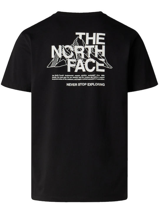 Mountain Sketch T-shirt Μαύρο