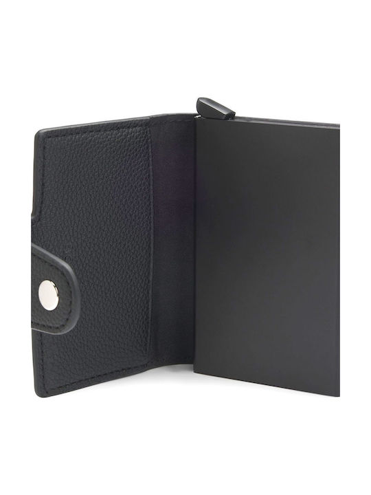 Leather Men's Card Wallet Black