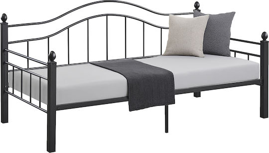 Pecos Καναπές Κρεβάτι Μονό για Στρώμα 90x190cm Μαύρο Pecos Καναπές Κρεβάτι Μονό για Στρώμα 90x190cm Μαύρο
