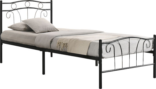 Arcadia Κρεβάτι Διπλό για Στρώμα 150x200cm Μαύρο Arcadia Κρεβάτι Διπλό για Στρώμα 150x200cm Μαύρο