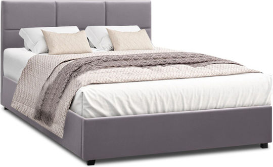 Kingston Κρεβάτι Διπλό για Στρώμα 150x200cm Γκρι Kingston Κρεβάτι Διπλό για Στρώμα 150x200cm Γκρι